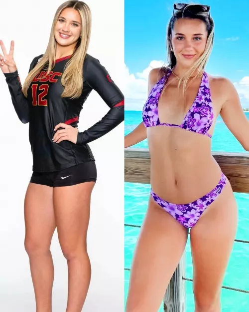 Playing volleyball vs on vacation by ohjioh