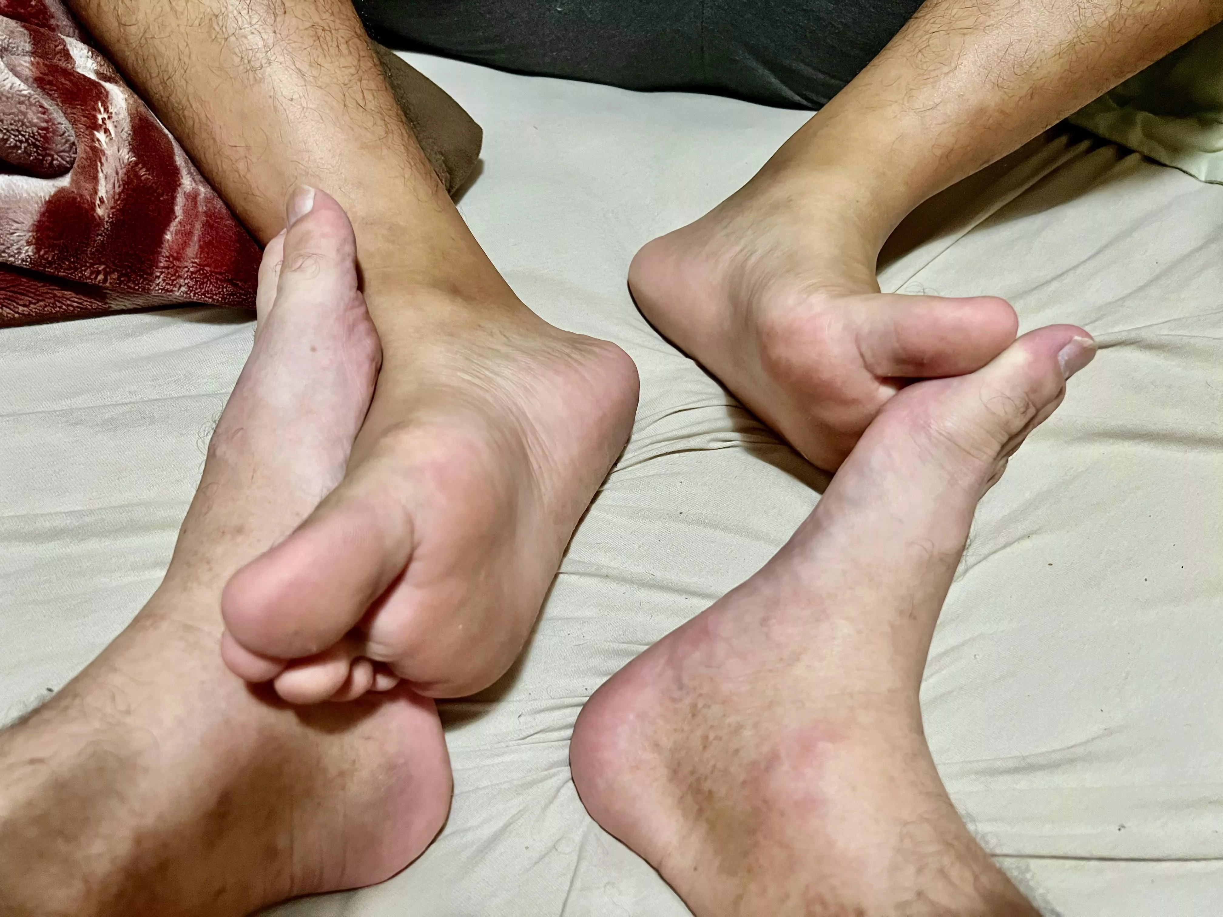 Playing with my roomie’s feet - do you wanna join? posted by Shot-Top6166