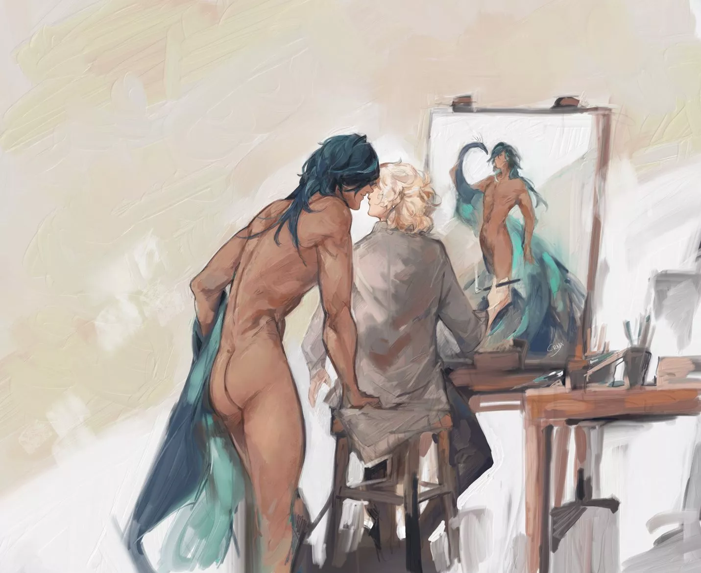 Please refrain from touching the art (ccrnix aka @crnix)[Genshin Impact] posted by SilentlyRosy