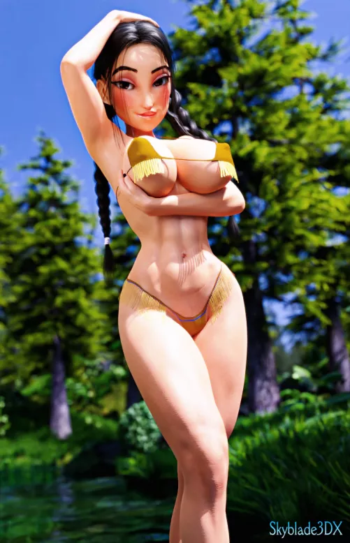 Pocahontas Pinup (Skyblade3DX) by Skyblade3DX