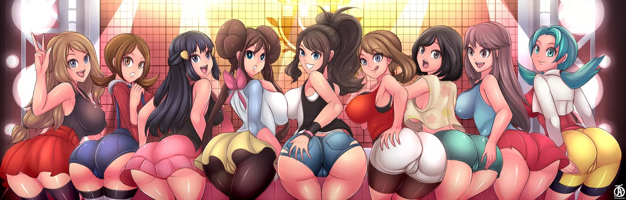 Pokemon’s girls in a line posted by Ricky190