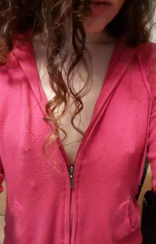 Pokies and clamps under the sweater by FionaInk