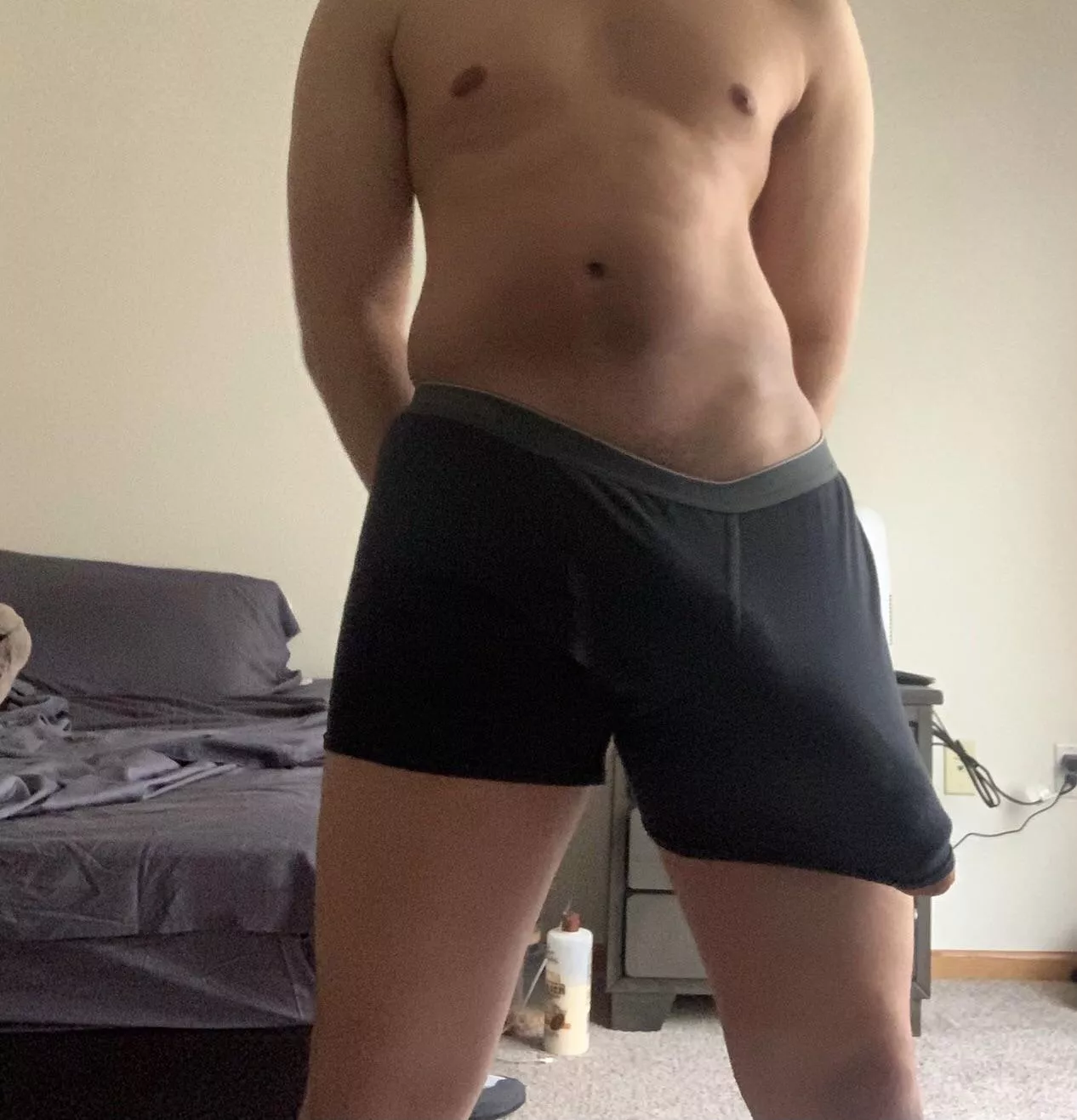 Poking out, underwear can hardly contain it 😭 posted by MonsterMike221