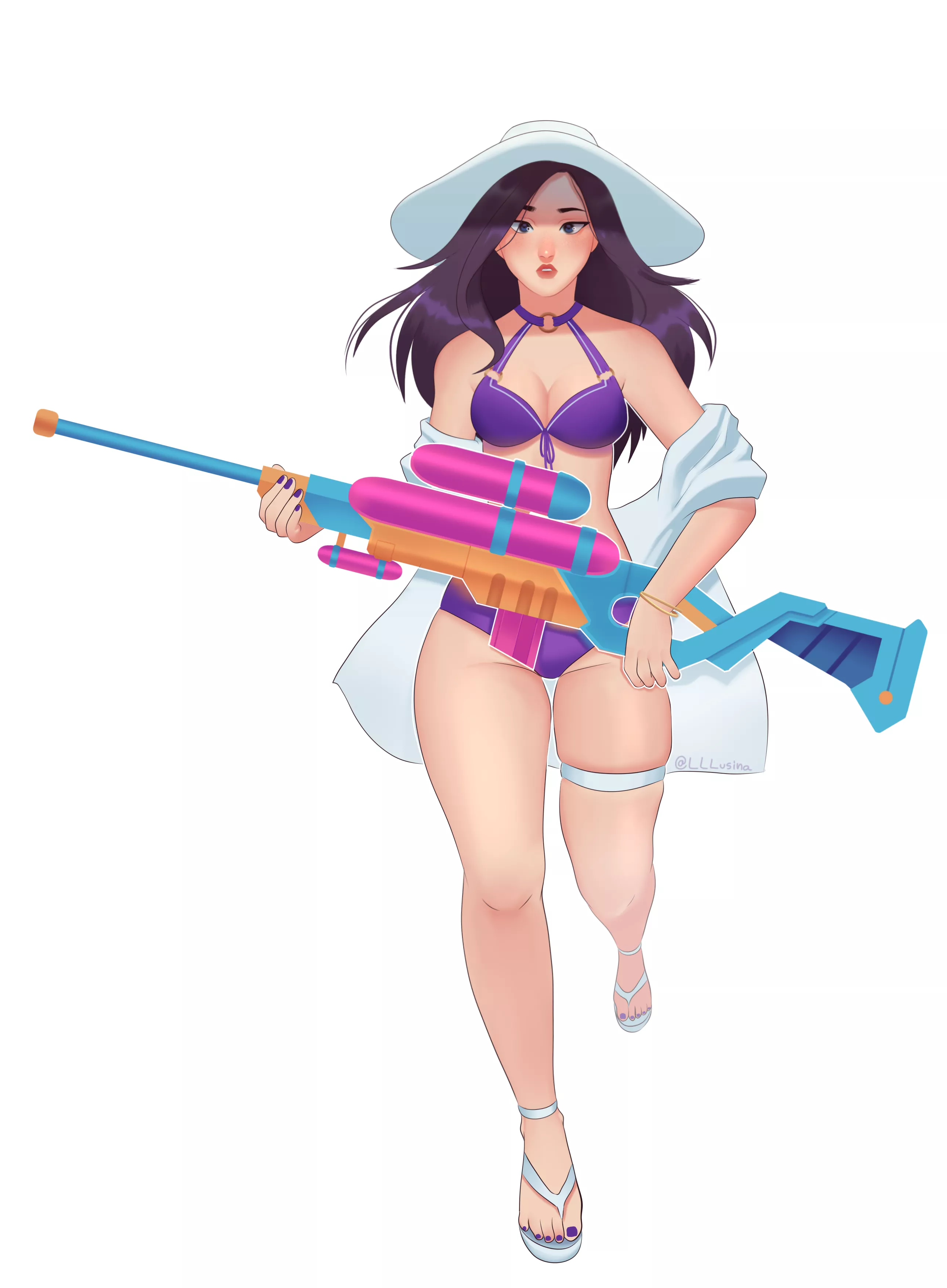 Pool Party Caitlyn from /r/LeagueOfLegends (LLLusina) posted by potatothrowaway56574