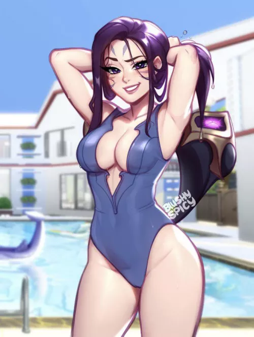 Pool Party Kai’sa (Blushypixy) by Discalt96