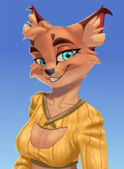 Portrait of my Craracal girl, Lei. ~ Art by me 🍪 by Galinn-Arts