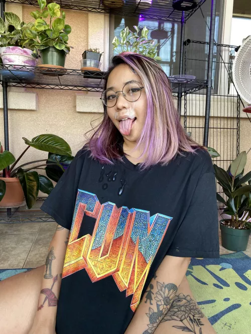 Pounding my Filipina pussy and covering my face in cum by Secret_Slave