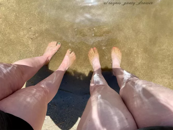 POV you look down to see our feet in the water by raynes_panty_drawer