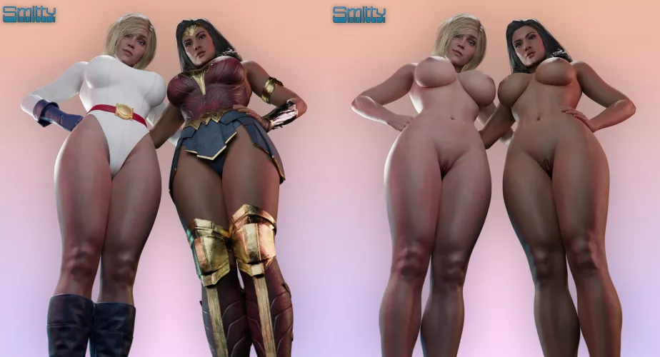 Power Girl & Wonder Woman (Smitty) [DC] by Kuro-Oji