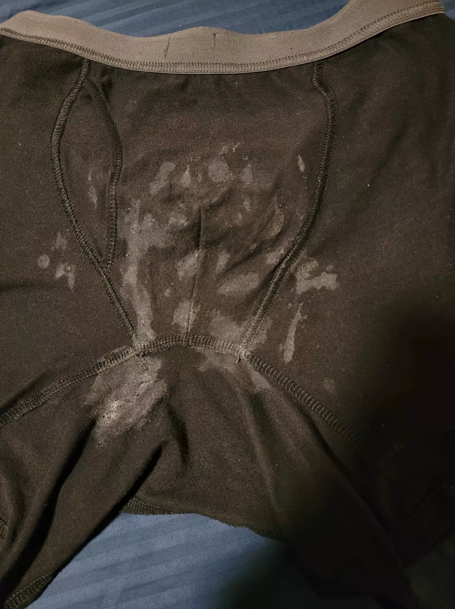Precum from work and an almost wet dream. You can see my left nut outlined in precum lol posted by thrower89011