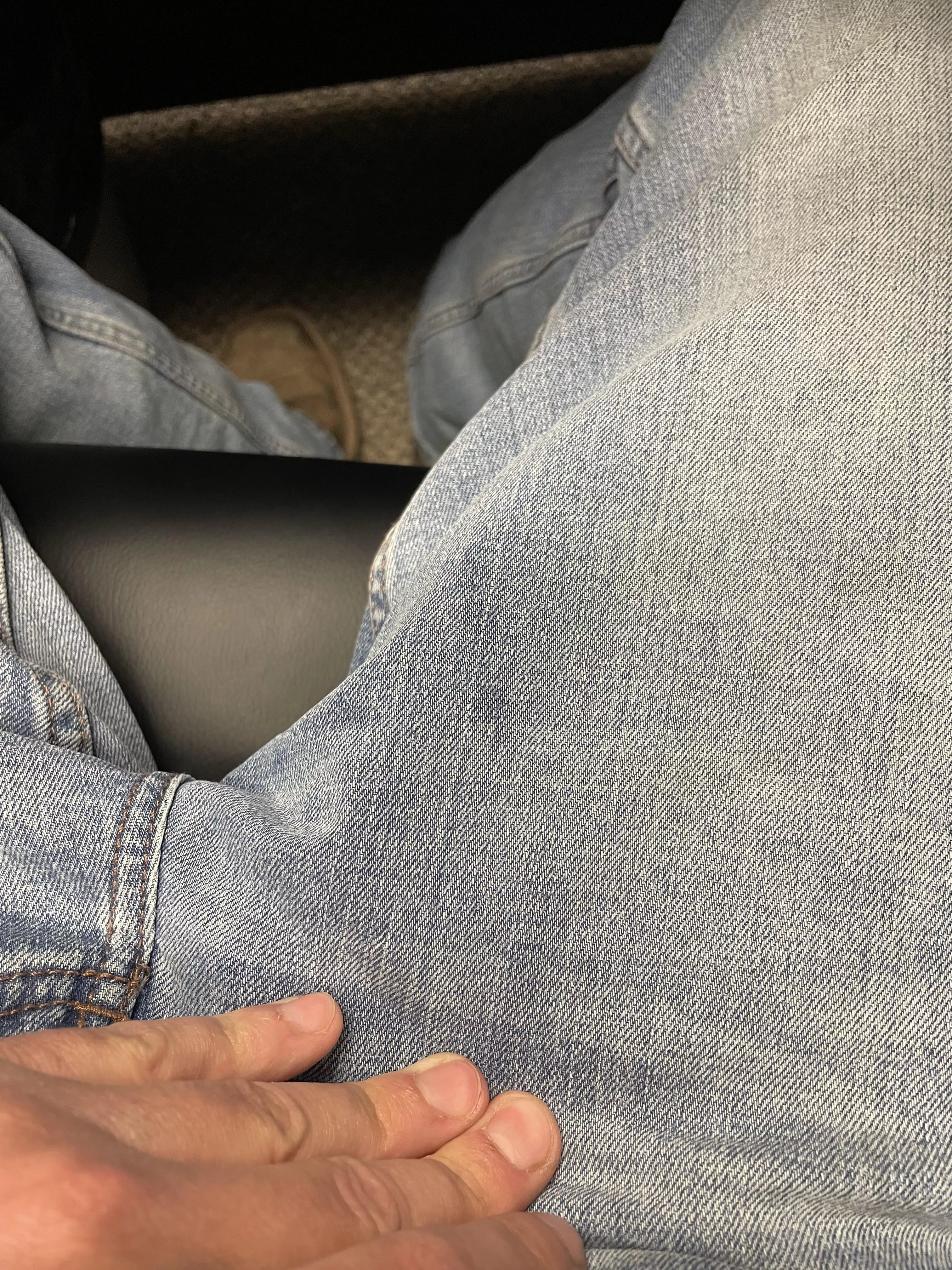 Precum stain at work posted by LeakyPP123