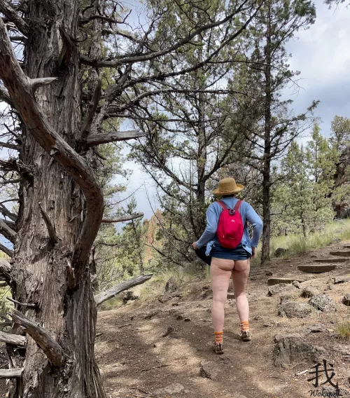 Preparing to take nature nudes requires quick change outfits and no panties by wokanni