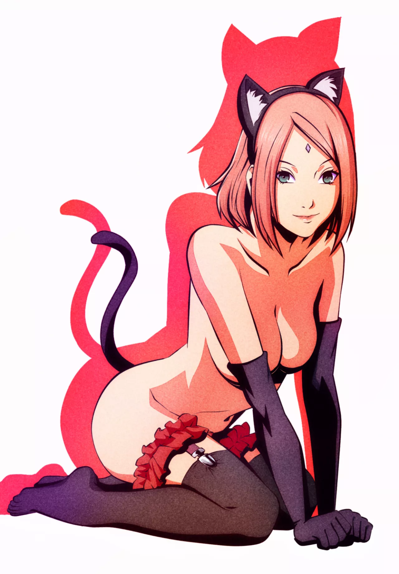 Pretty cute cat girl posted by mideum_x