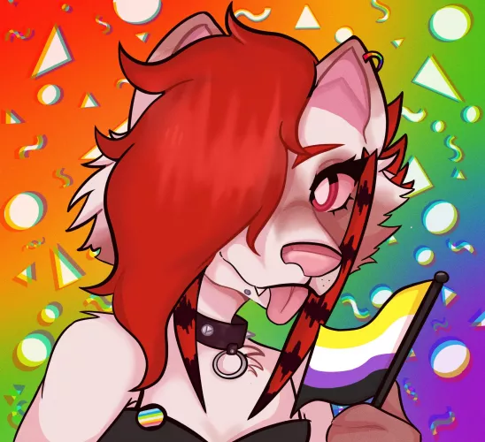 Pride Icon of my Fursona! (@sillywhimm on Twitter, check out my art!) by sillywhimm