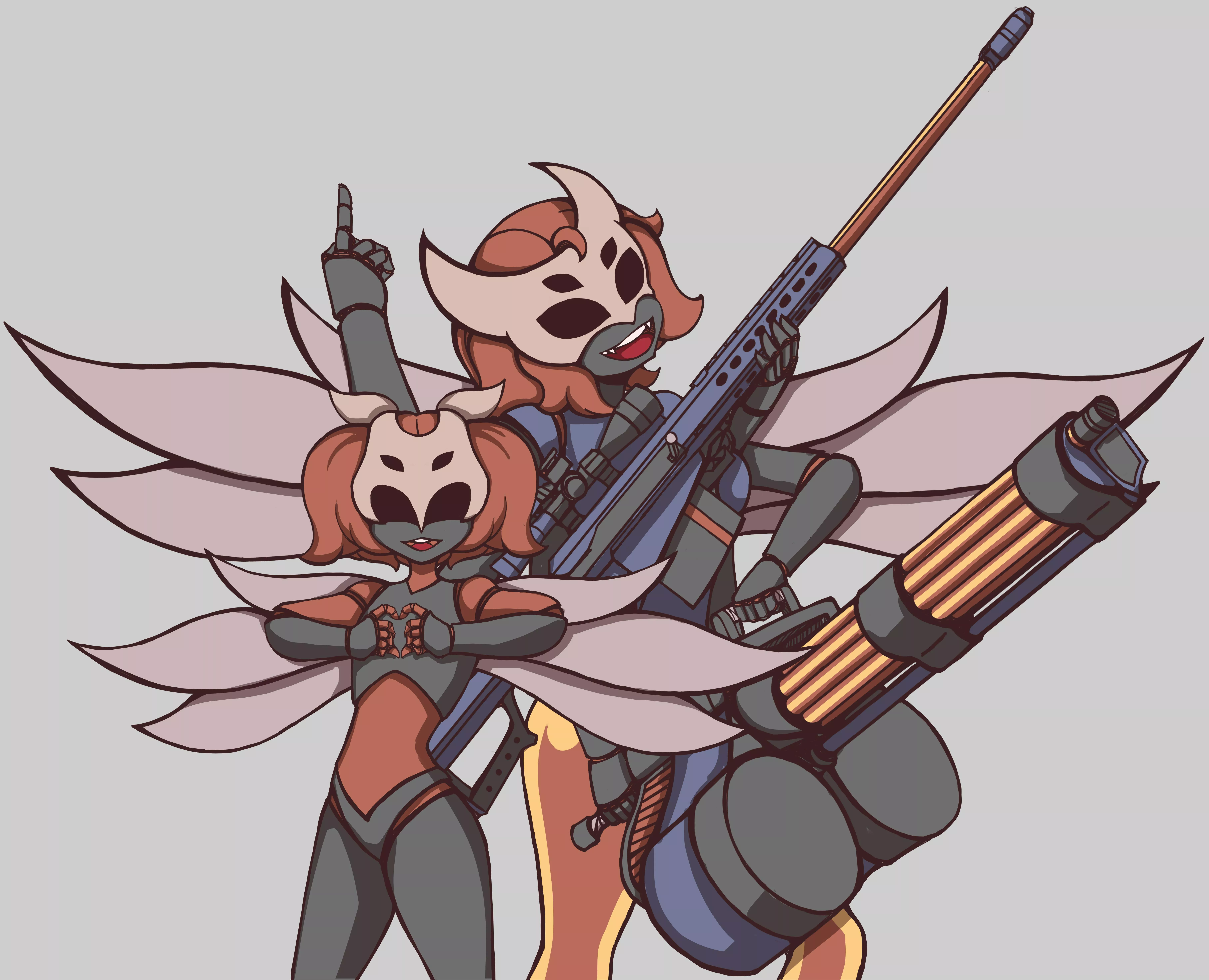 Primal Aspids: Modern Warfare (Hohodo) [Hollow Knight] posted by Ayu_Draws