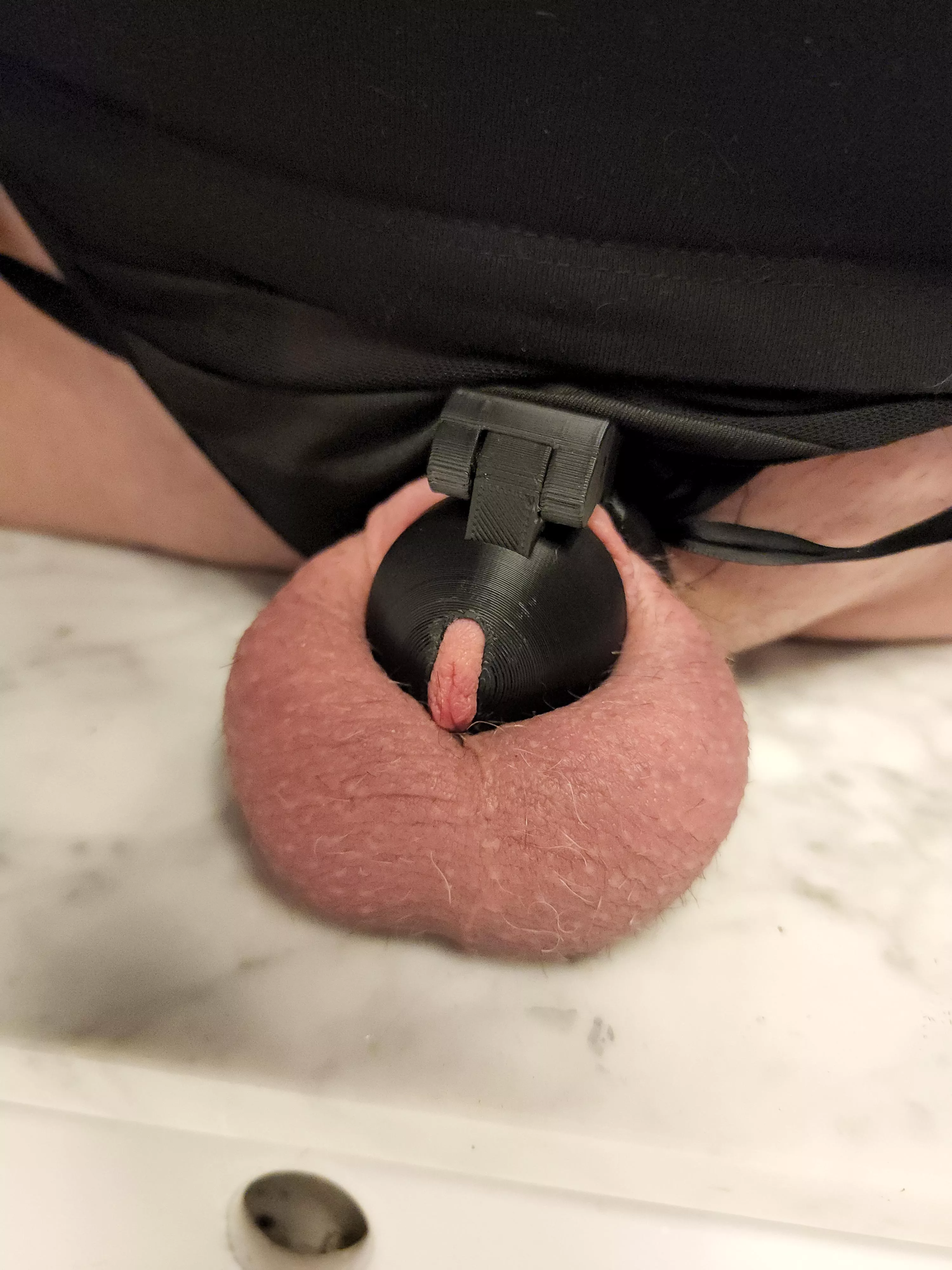 printed cage! remixed from the maker of cherry keeper. just made it for smol girls like me. if you love cages get a nice 3d printer. you can make and remix your own. posted by Sissy_EmilyLynn