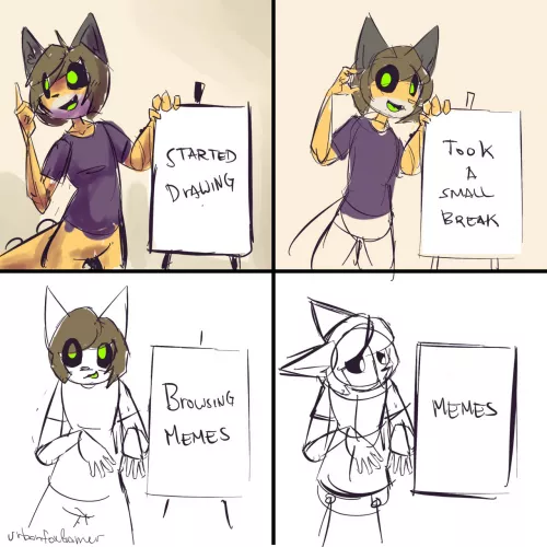 Promise I will draw but not right now (UrbanFoxGamer) by ComprehensiveMouse71