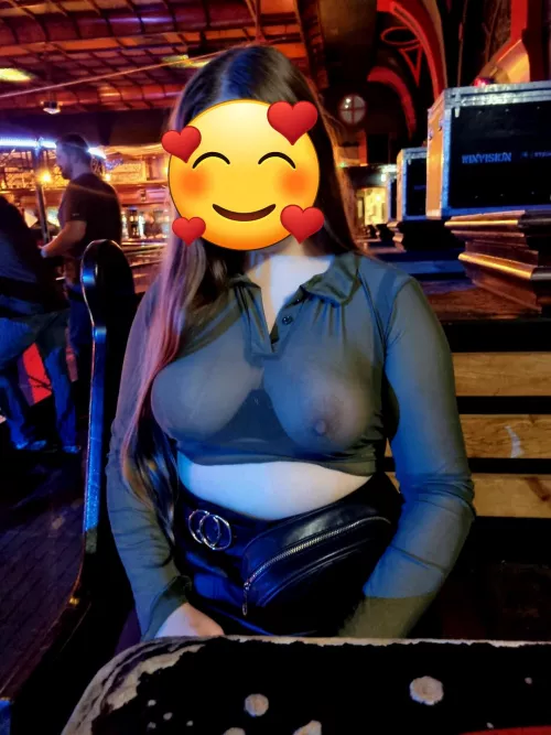 Proudly displaying my tits in the bar (f) by Pixxxie_Aaron