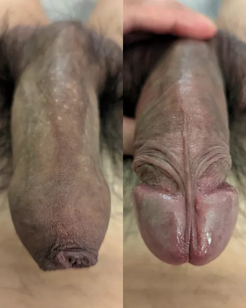 Pulling back my foreskin to reveal how red and needy my head is to be touched 🥺 by --incognitomode--