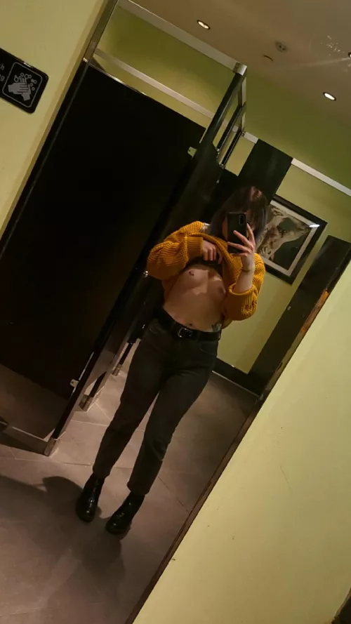 pulling my tits out during happy hour, hoping someone walks in in me [f]🙈 by altgirl-altaccount