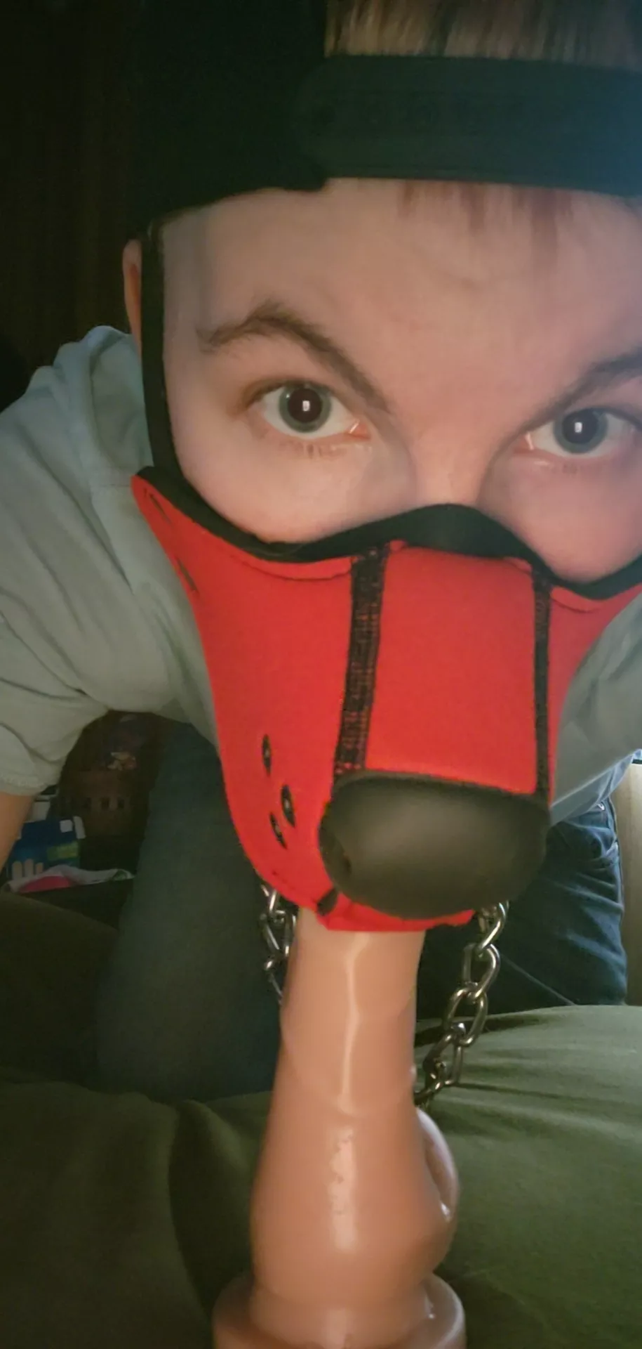 puppy found a toy to use his mouth on. ;) posted by Grant_Me_This