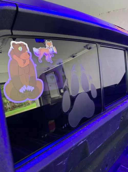 Put some stickers on my car, think anyone will notice? :3 by _bearhugs_