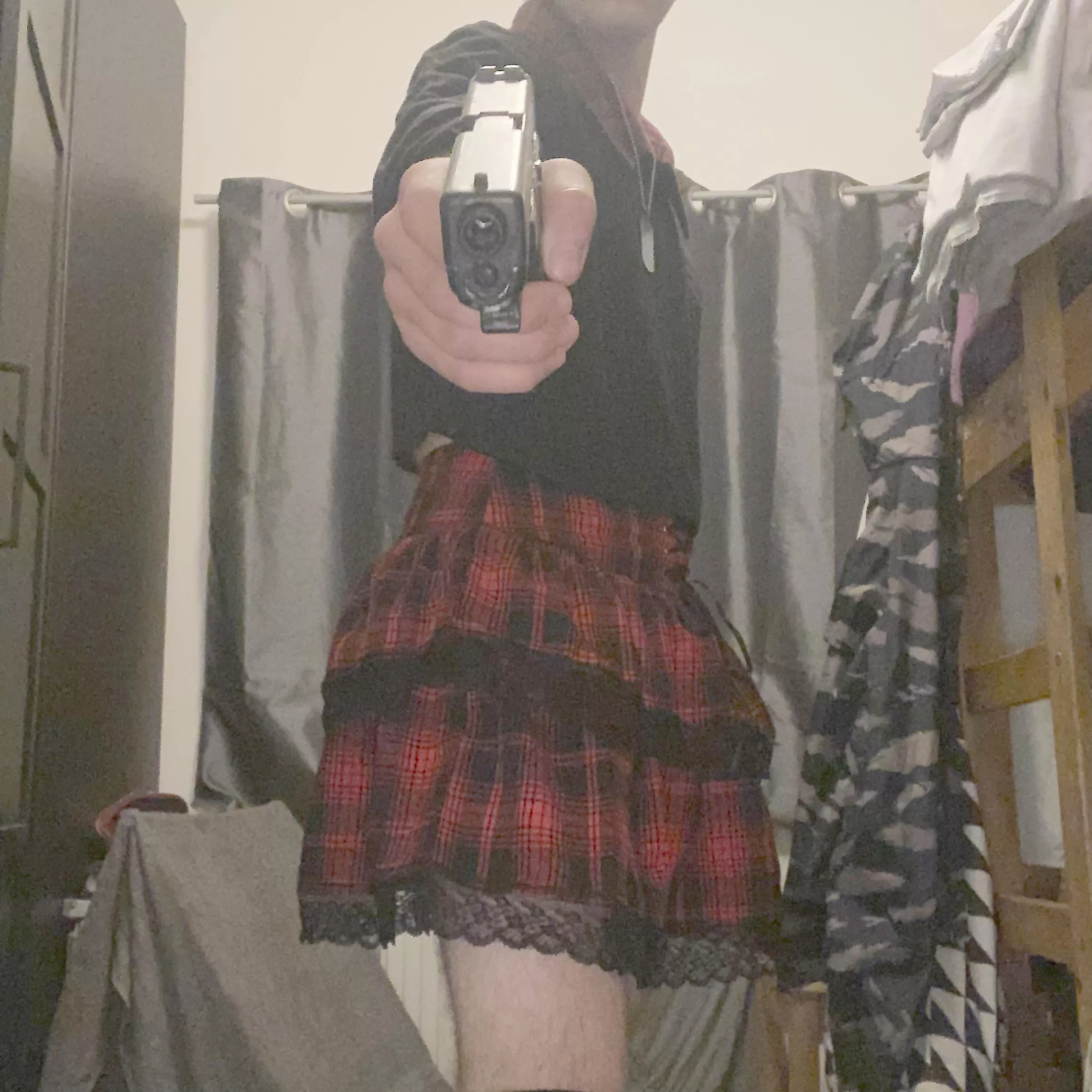 Put the thigh highs in the bag! (Fake gun) posted by Fembois69420