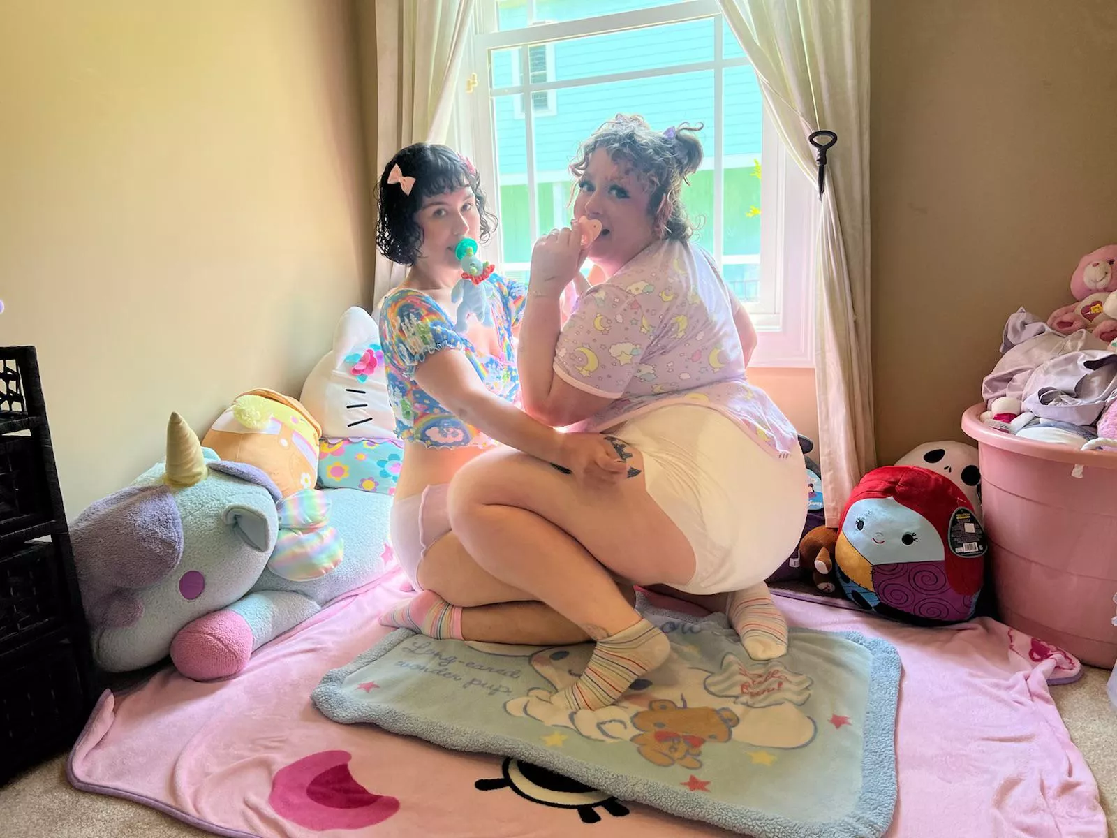 Putting Ally back in diapers.. 🥰🫶🏼 posted by enbabymaple