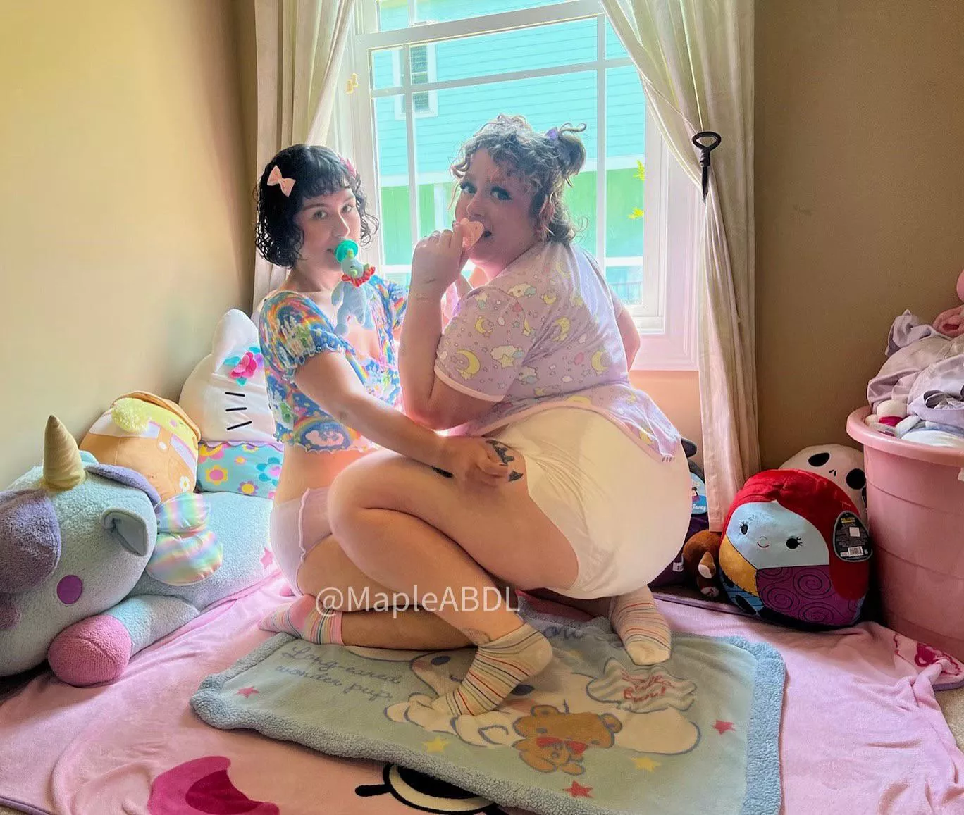 Putting her back in diapers 😌 posted by enbabymaple