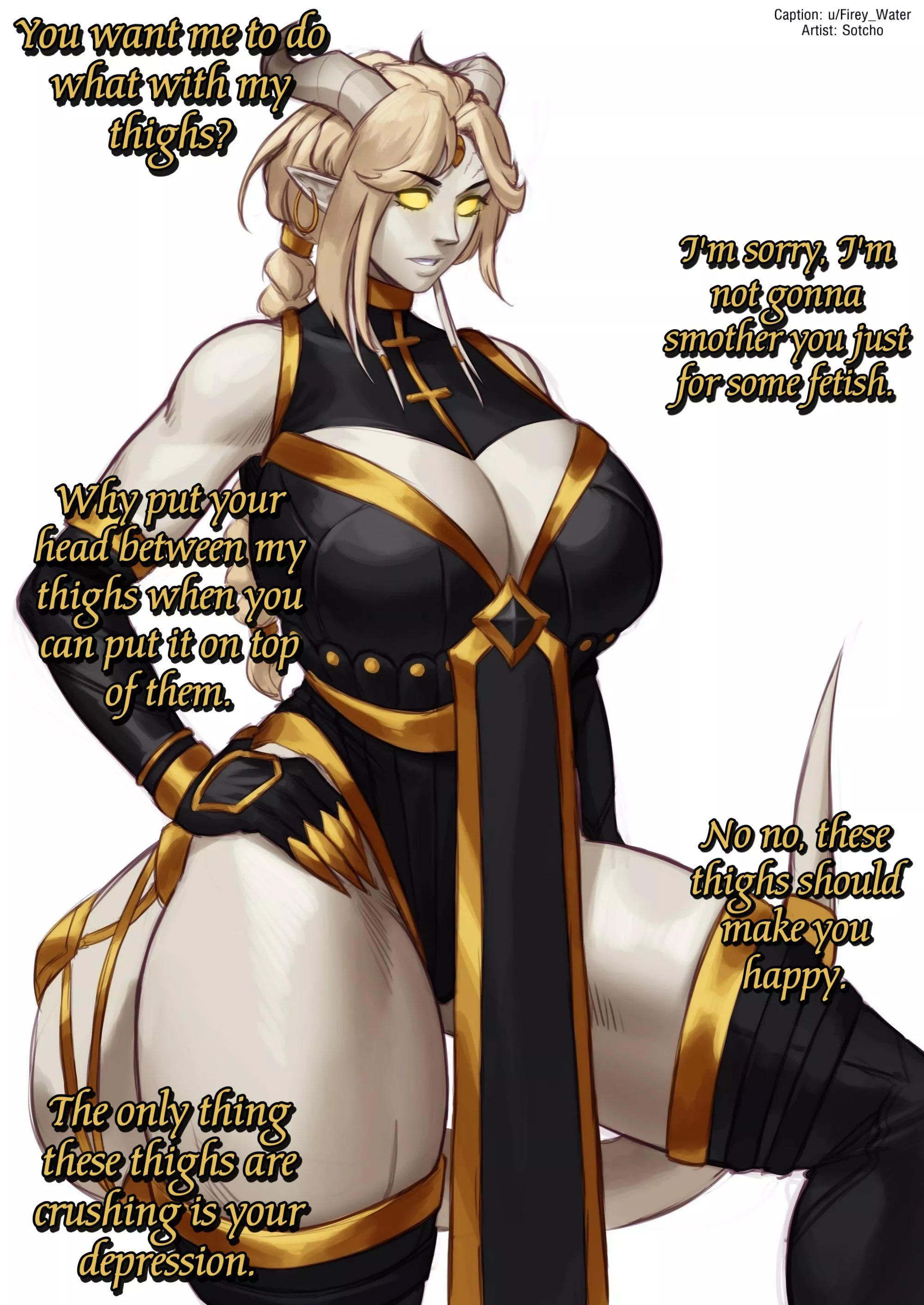 Putting her massive thighs to great use. [Thighs] [Wholesome] posted by Firey_Water