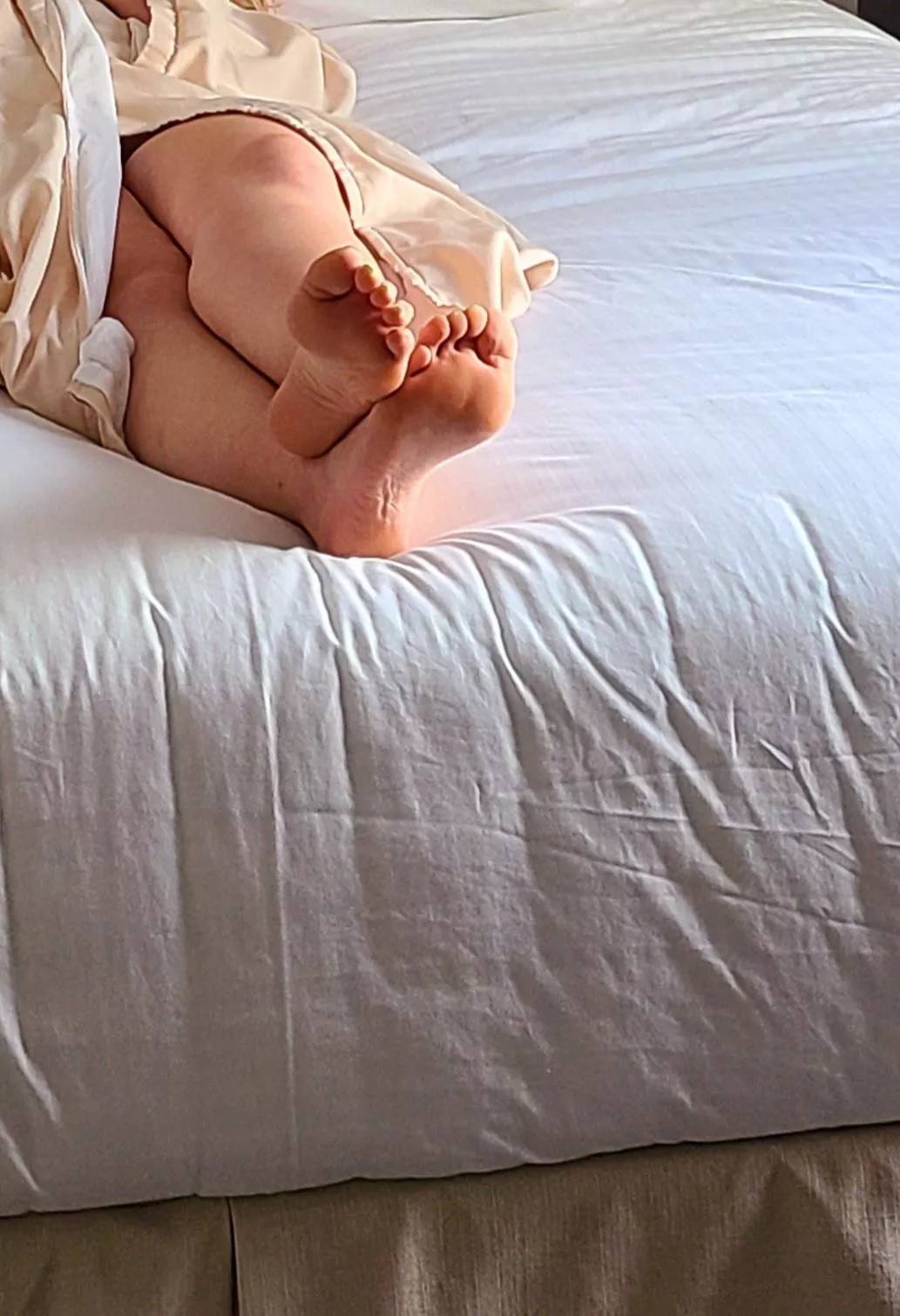 Putting my feet up after a long day on a good trip. 😇💙 posted by R_E_S_M