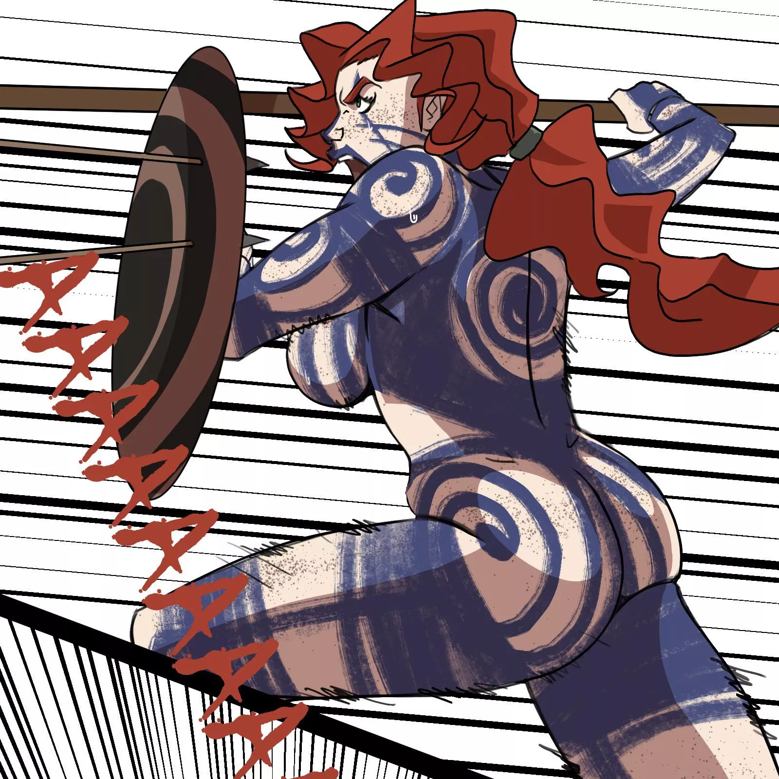 Pwy the Pict (fiftycalvinart) [Warrior Historia] posted by FiftyCalvinArt