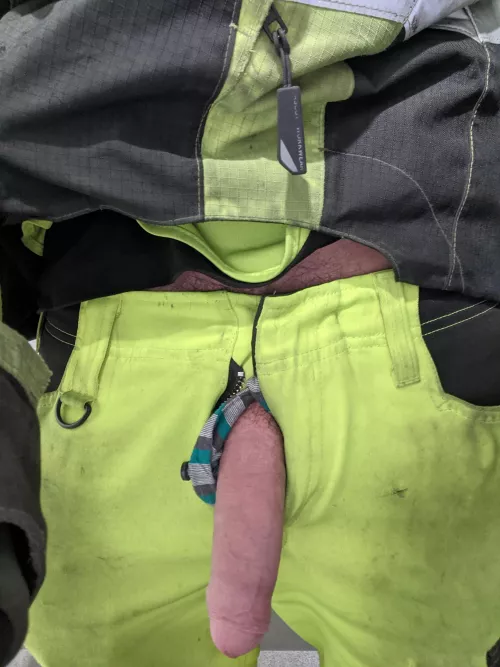 Quick flash in work. Uncomfortable leaving my big dick confined all day by HuntingConfusion