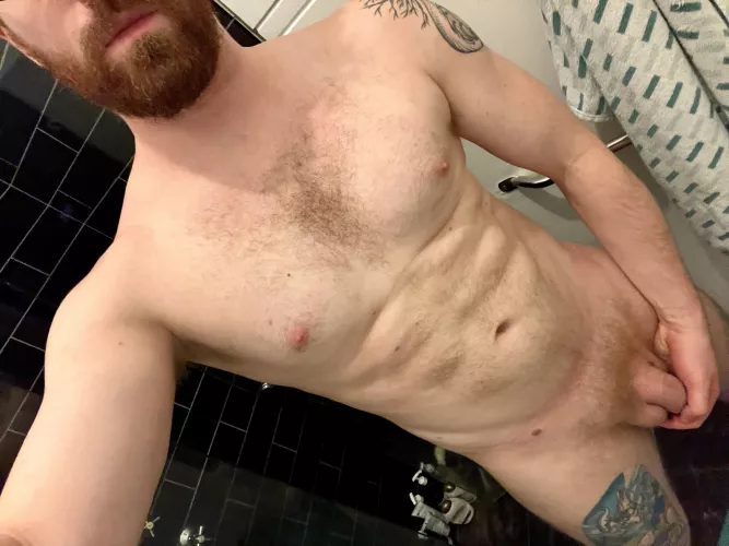 Quick pre shower selfie by bigcurlyred