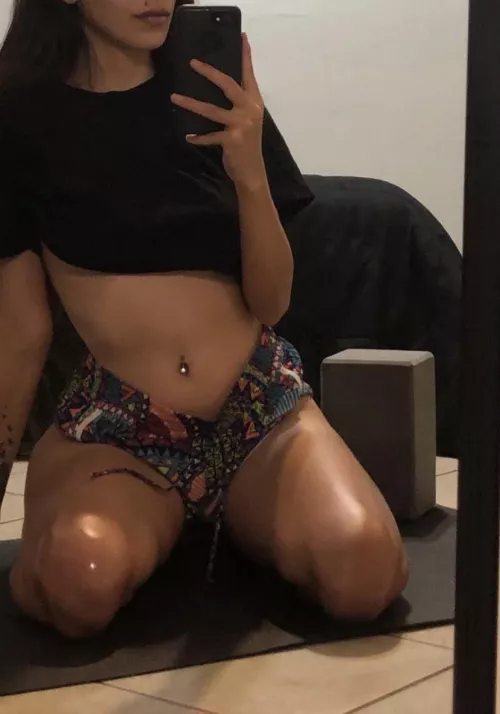 Quick selfie mid-stretch.. need to eat more according to my DMs by AnythingforSelenass