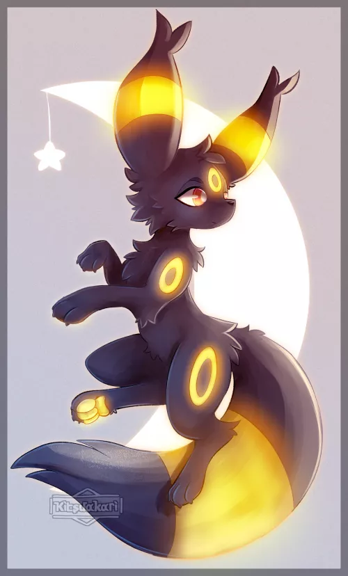 Quick Umbreon Painting I Did! by kitsuakari