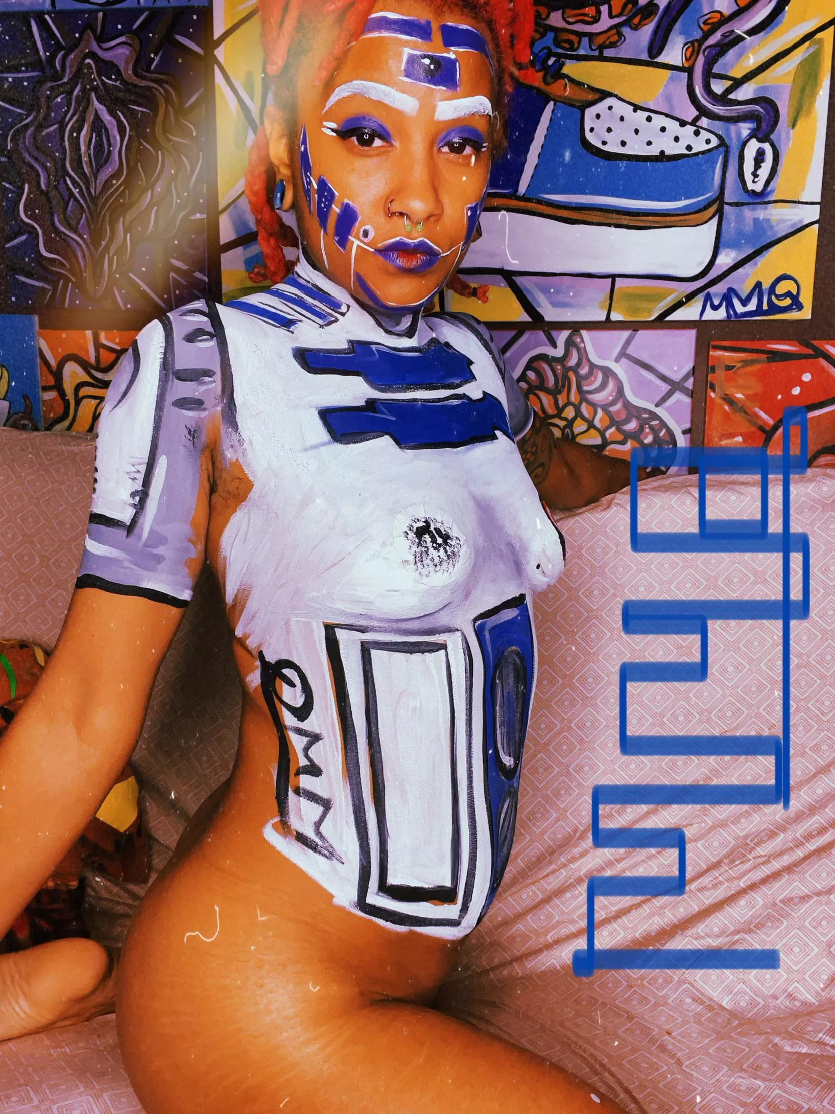 [R2-D2] self bodypaint posted by MyrrhMadeQueen