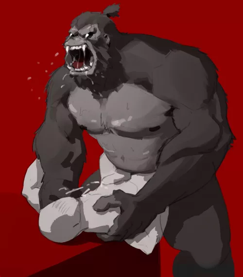 Raging gorilla by [Goblino_Shooxo] me by Sho_X0