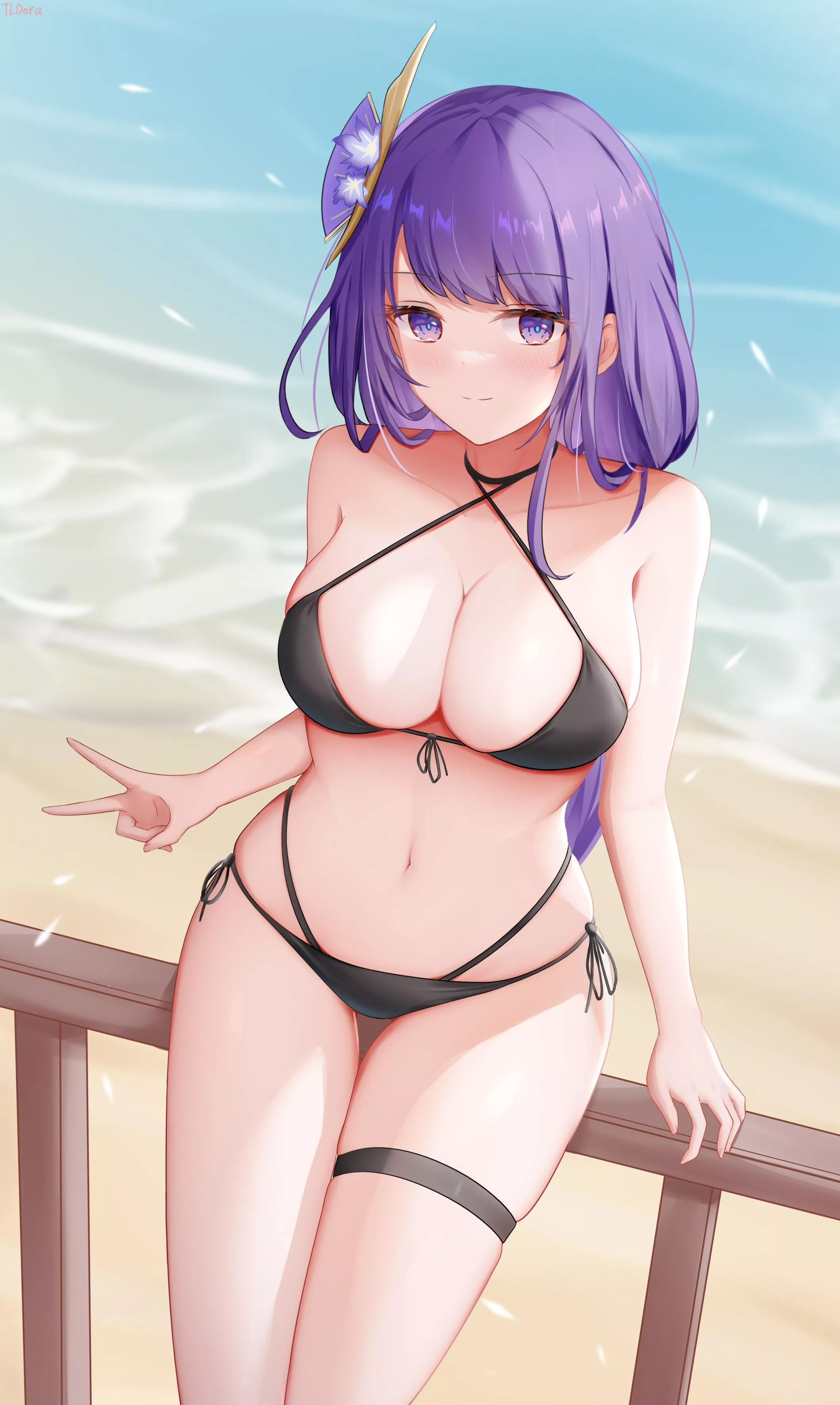 Raiden’s Beach Day [Genshin Impact] posted by -Zeneryth-