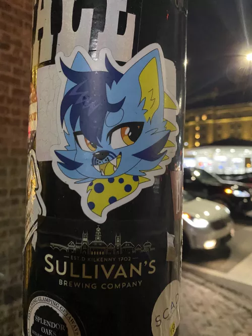 Random fursona sticker I found in Savanna, Georgia! by SituationFilms