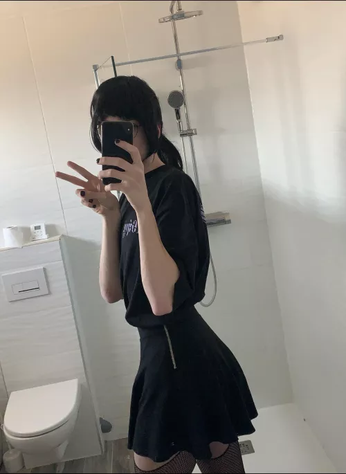 Rate my goth femboy outfit 🖤/10 by Gladinet