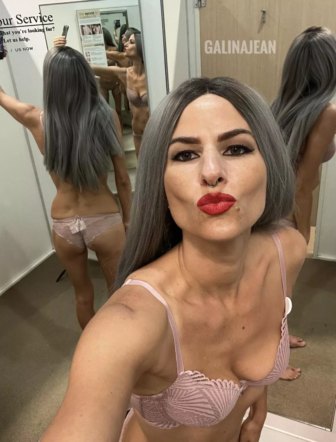 Reach around from behind and kiss me. posted by galinajean