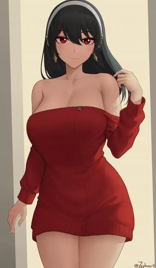 Red dress [Spy×Family] by x54dc5zx8