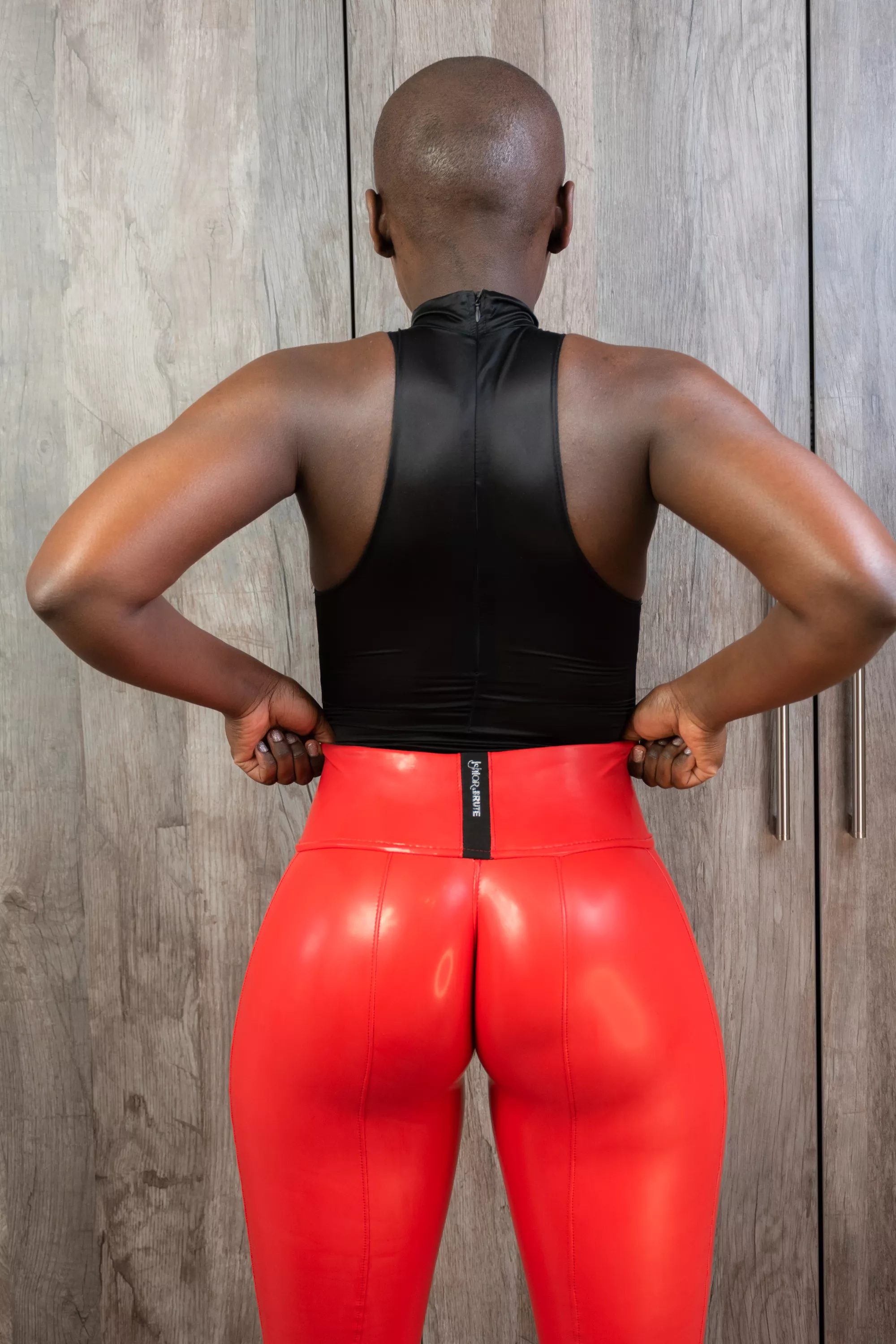 Red Latex Leggings posted by baldgirl_shaza
