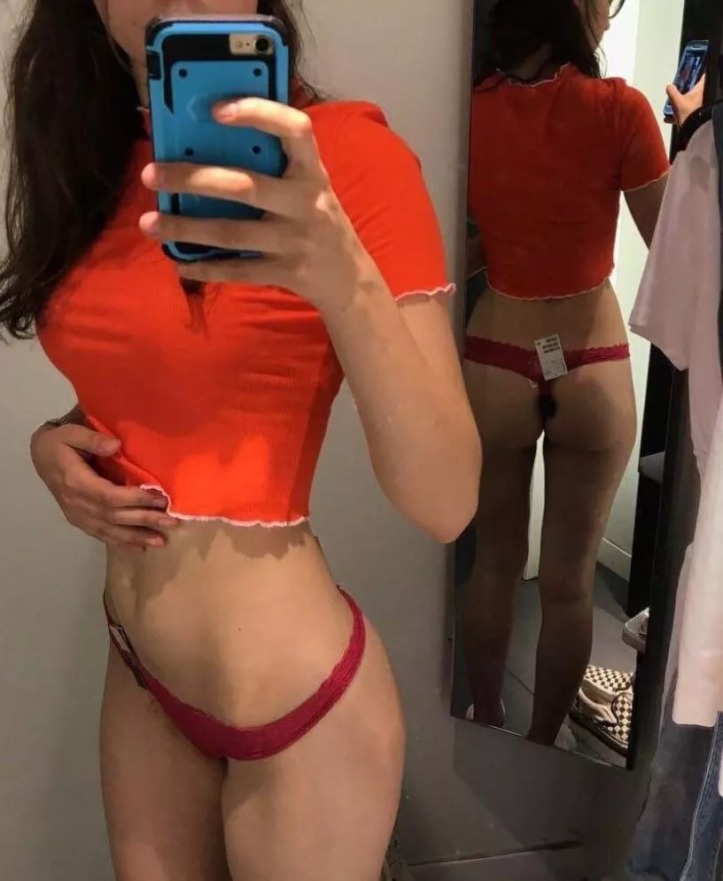 Red thong posted by kinkykat977