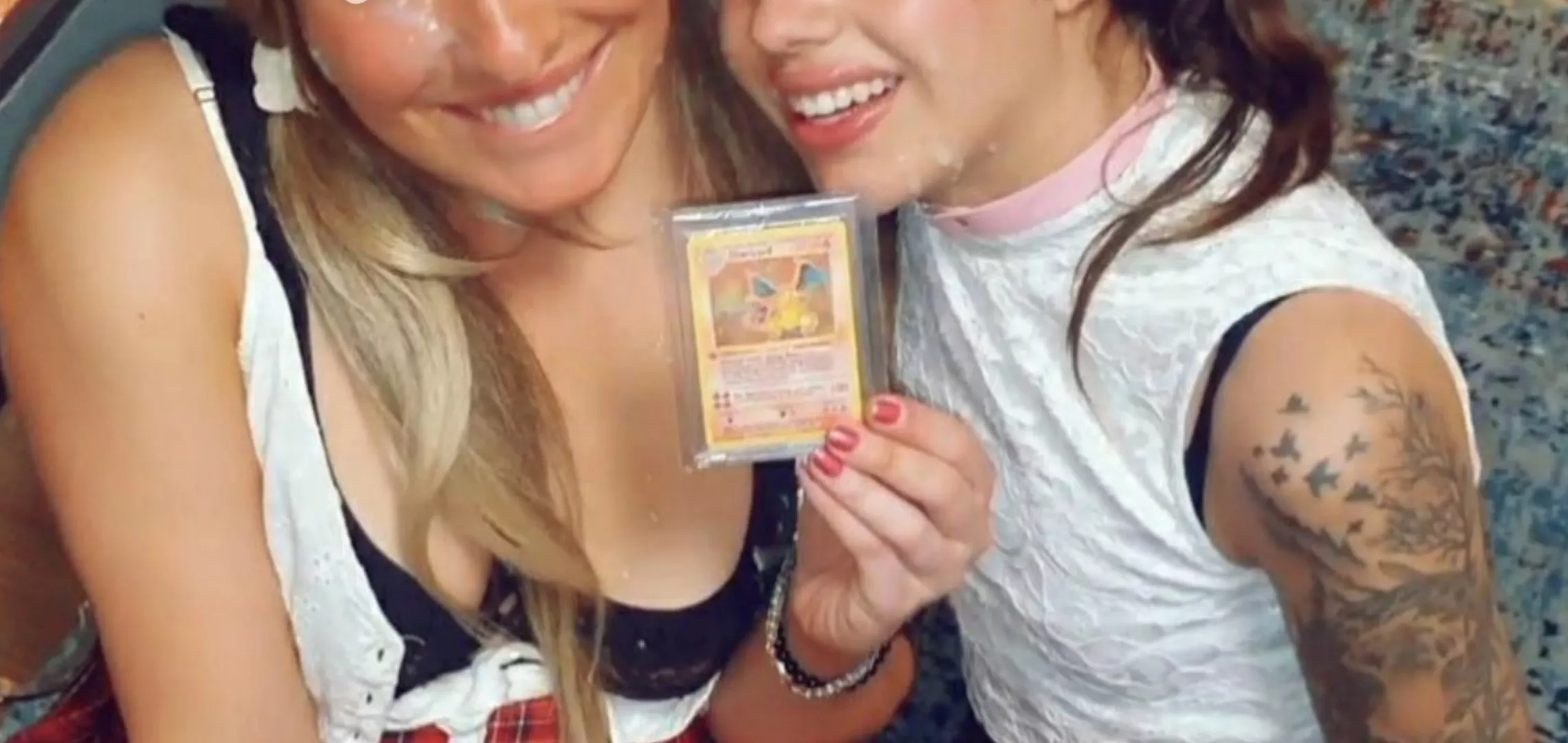 Redditor Cums on both of our faces for a 1st edition Charizard card posted by Nymph0_Isabella