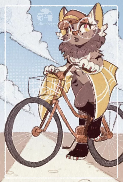 Redesigned my fursona recently, decided to treat her to some cute art <3 (art by me) by VileKeyKeeper