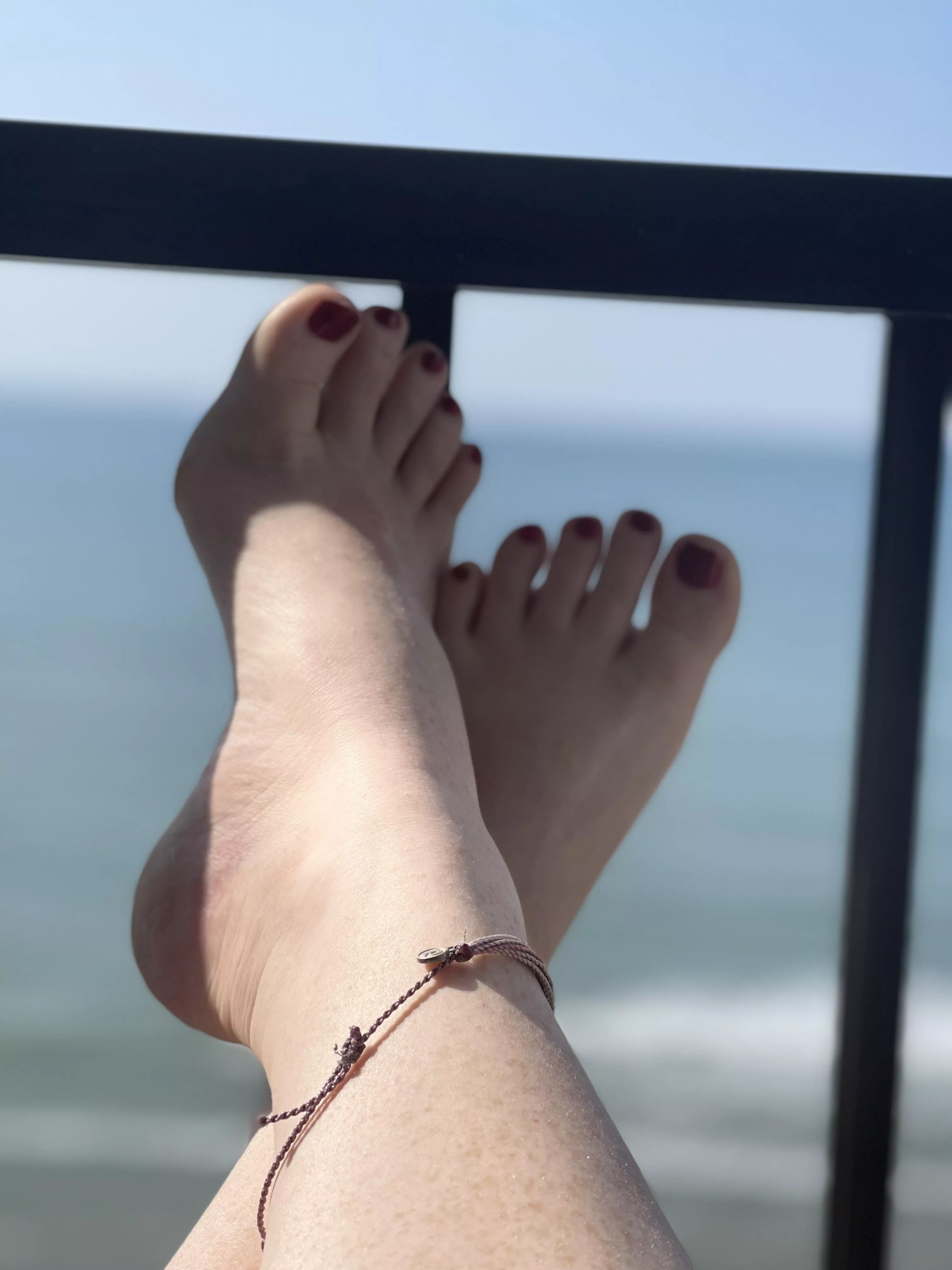 Relaxing on the balcony. Wishing these were getting some attention posted by hornywifeamber