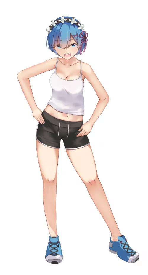 Rem in gym clothes (Sylux) [Re:Zero - Starting Life in Another World] by queshu22
