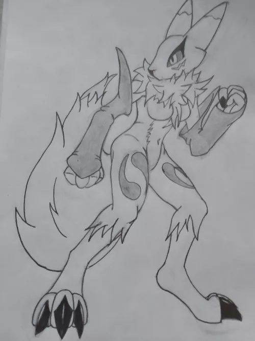Renamon by me. What do you think? by KingFluffyTheFirst